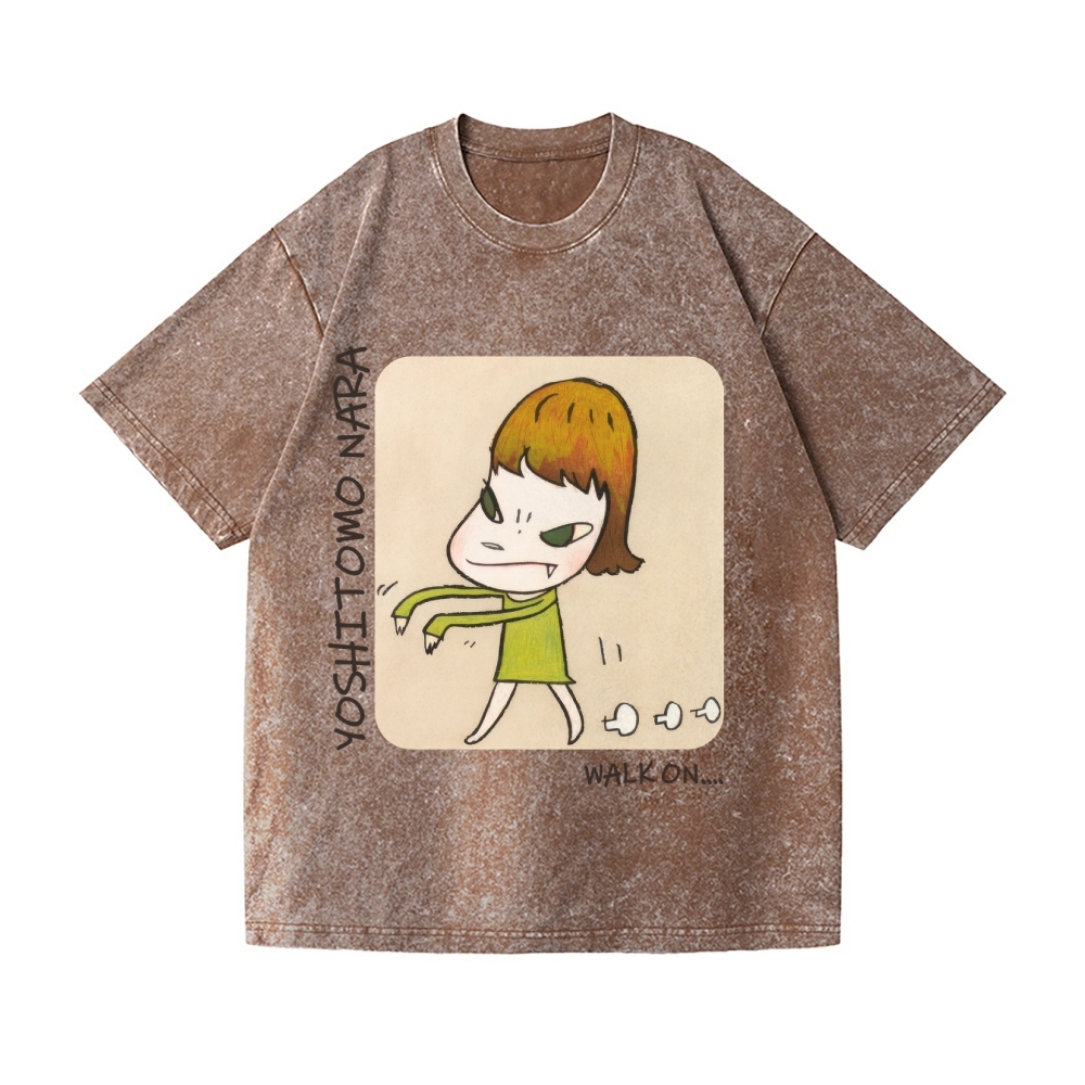 Yoshitomo Nara Vintage Wash Japanese Design T-Shirt