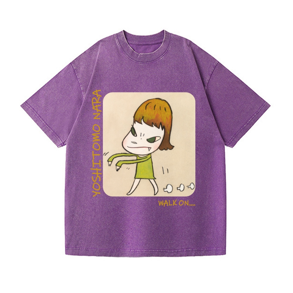 Yoshitomo Nara Vintage Wash Japanese Design T-Shirt