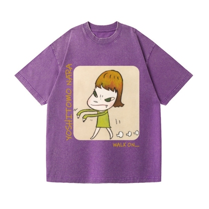Yoshitomo Nara Vintage Wash Japanese Design T-Shirt