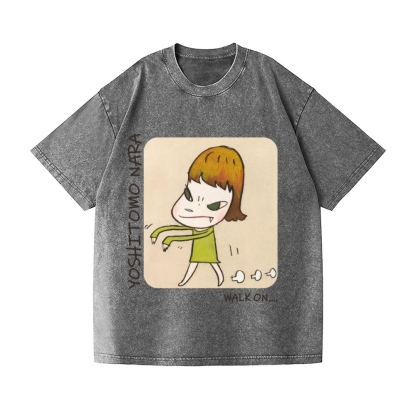 Yoshitomo Nara Vintage Wash Japanese Design T-Shirt