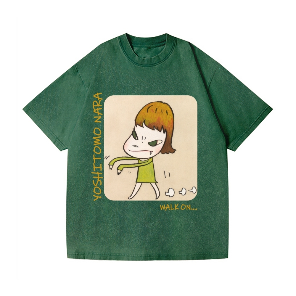 Yoshitomo Nara Vintage Wash Japanese Design T-Shirt