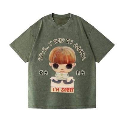 Yoshitomo Nara Vintage Wash Japanese Design T-Shirt
