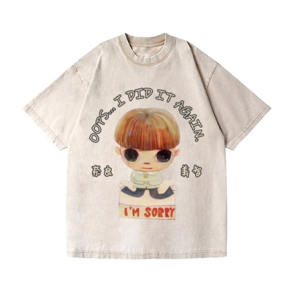 Yoshitomo Nara Vintage Wash Japanese Design T-Shirt