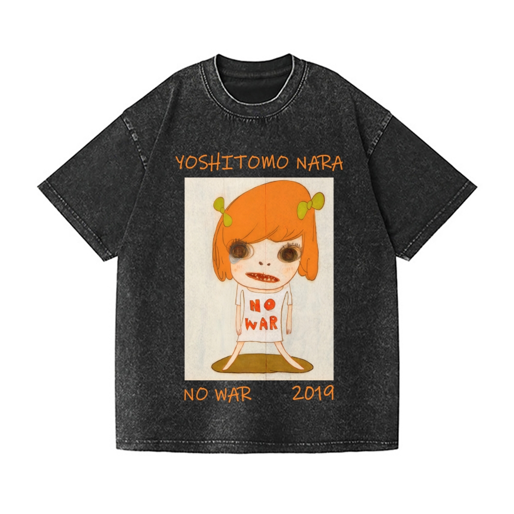 Yoshitomo Nara Vintage Wash Japanese Design T-Shirt