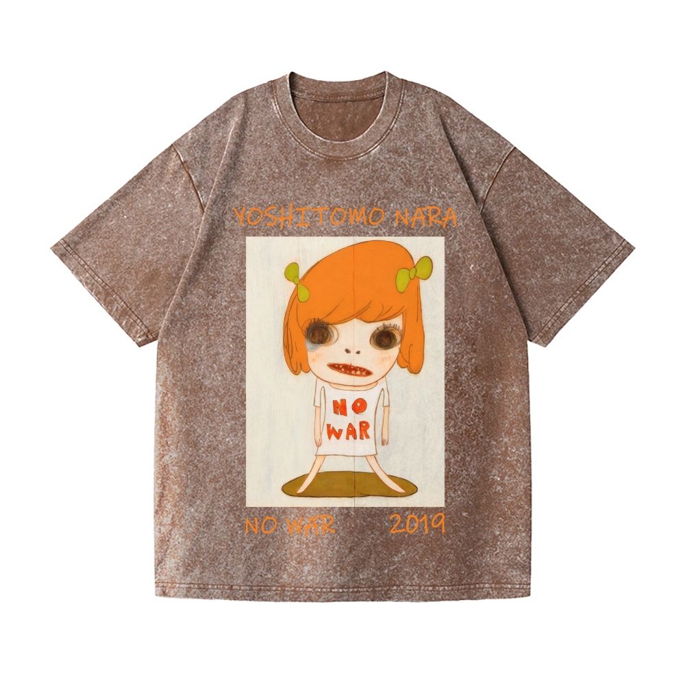 Yoshitomo Nara Vintage Wash Japanese Design T-Shirt