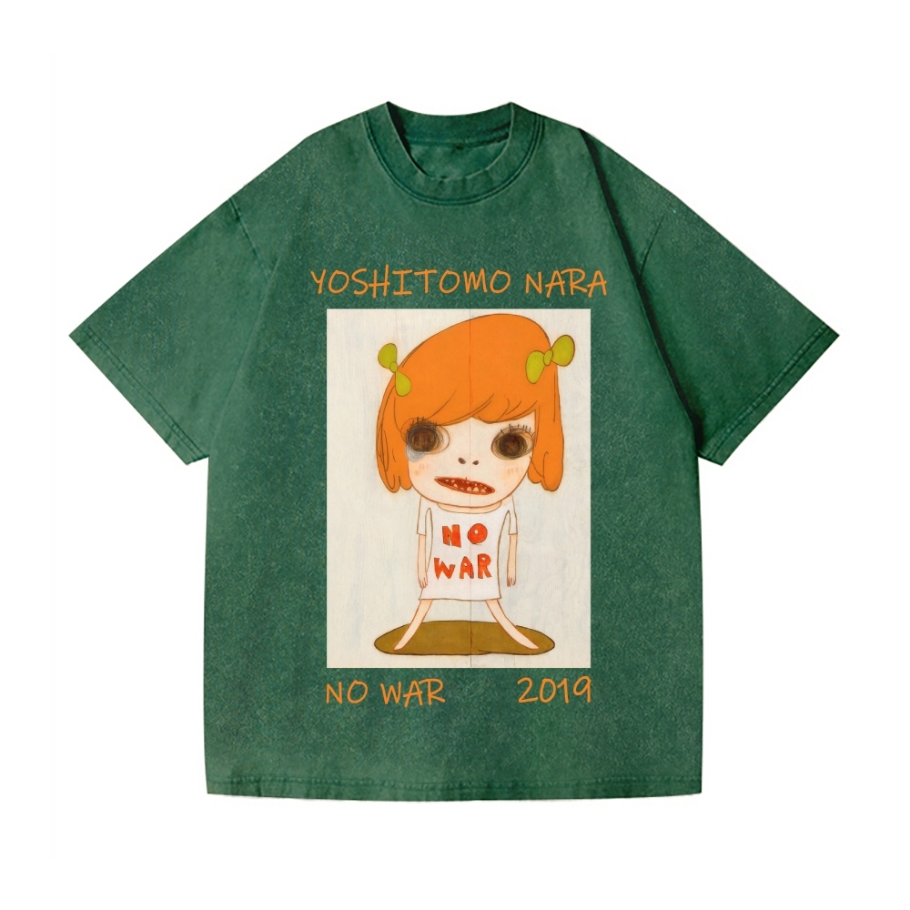 Yoshitomo Nara Vintage Wash Japanese Design T-Shirt