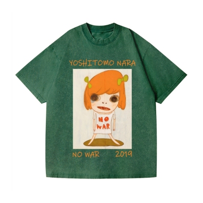 Yoshitomo Nara Vintage Wash Japanese Design T-Shirt