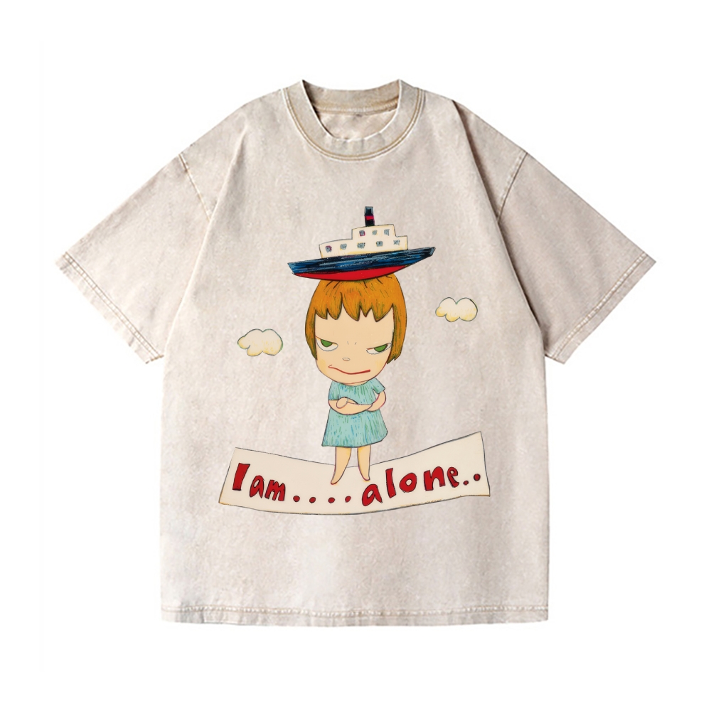 Yoshitomo Nara Vintage Wash Japanese Design T-Shirt
