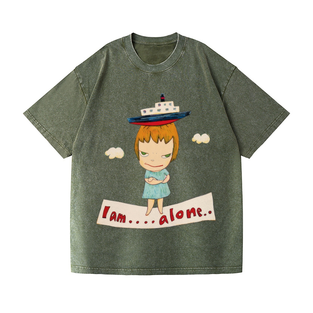 Yoshitomo Nara Vintage Wash Japanese Design T-Shirt