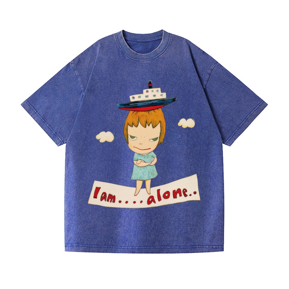 Yoshitomo Nara Vintage Wash Japanese Design T-Shirt