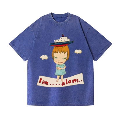 Yoshitomo Nara Vintage Wash Japanese Design T-Shirt
