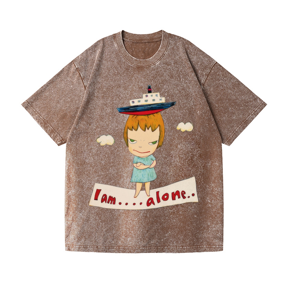 Yoshitomo Nara Vintage Wash Japanese Design T-Shirt