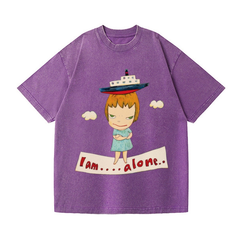 Yoshitomo Nara Vintage Wash Japanese Design T-Shirt