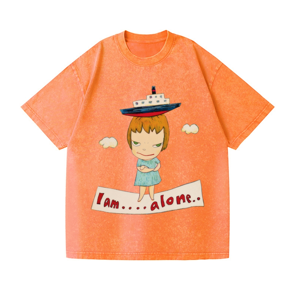 Yoshitomo Nara Vintage Wash Japanese Design T-Shirt