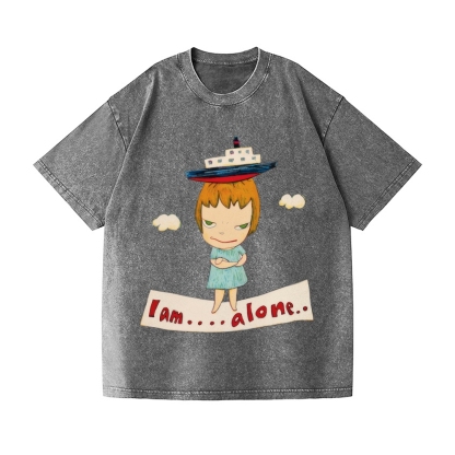 Yoshitomo Nara Vintage Wash Japanese Design T-Shirt