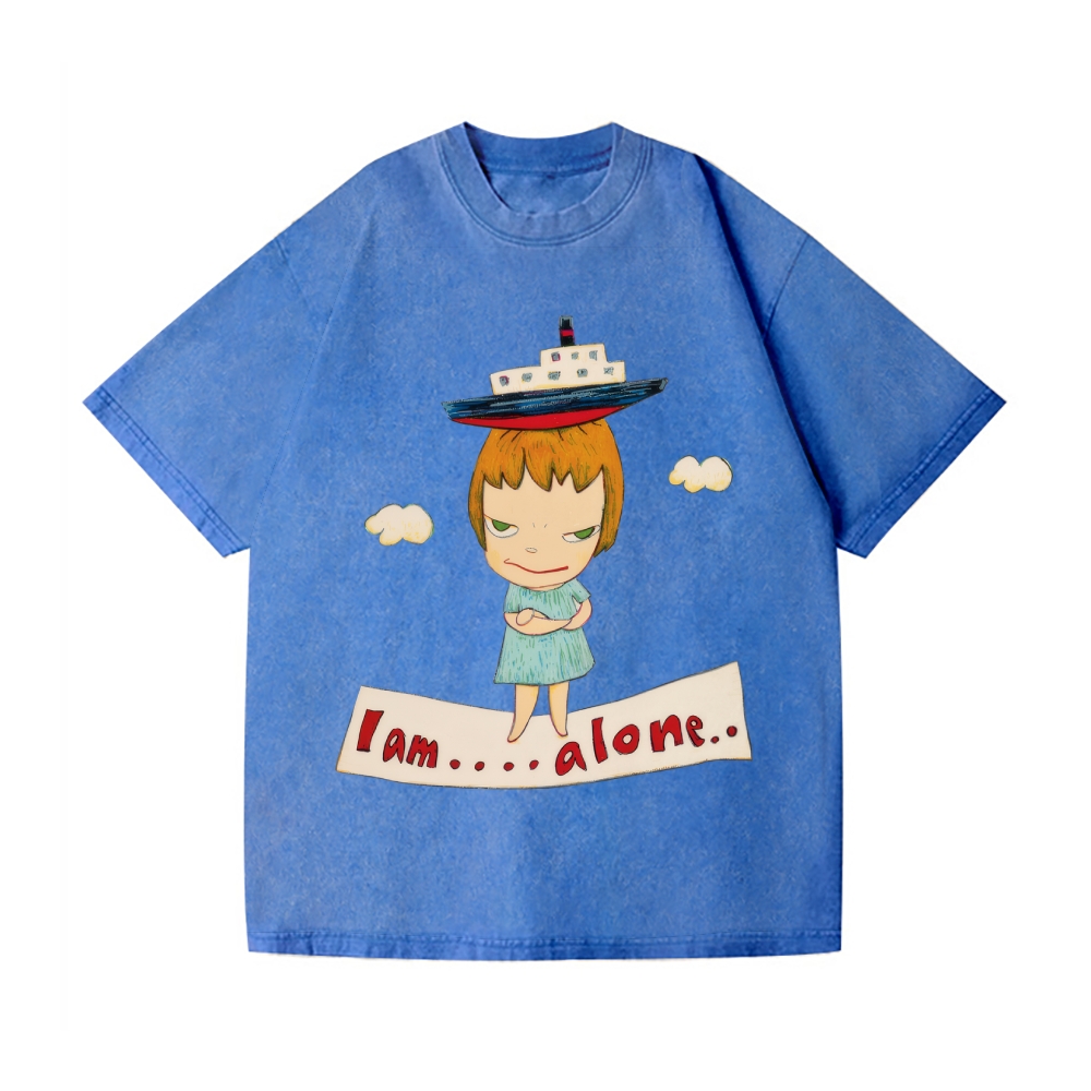 Yoshitomo Nara Vintage Wash Japanese Design T-Shirt