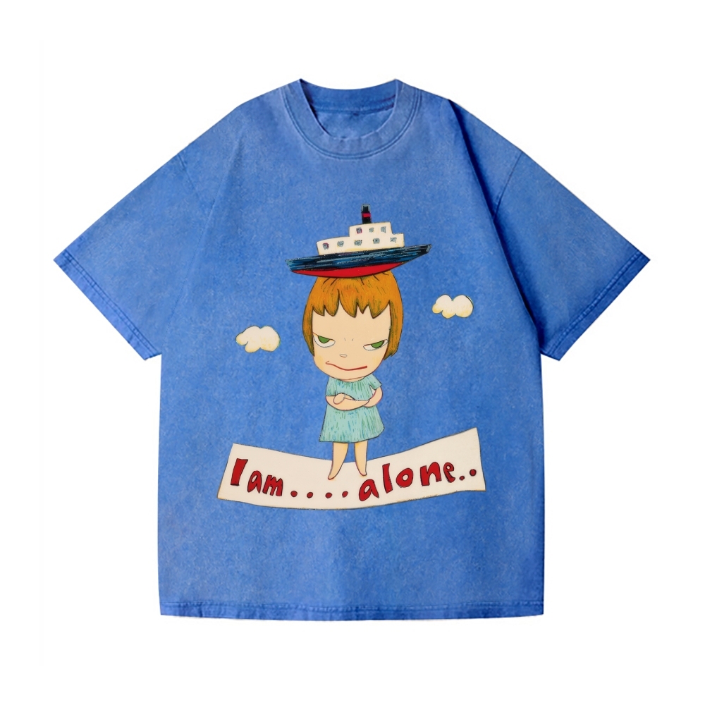 Yoshitomo Nara Vintage Wash Japanese Design T-Shirt