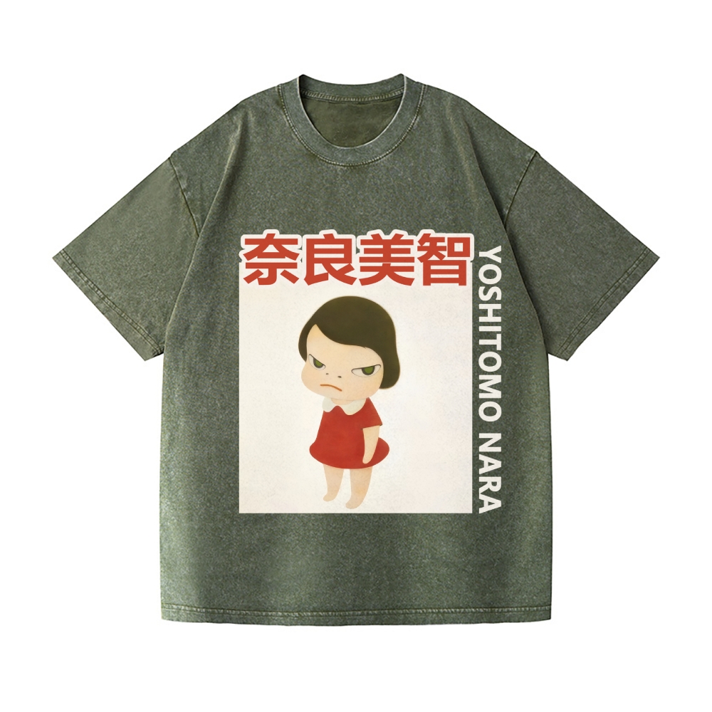 Yoshitomo Nara Vintage Wash Japanese Design T-Shirt