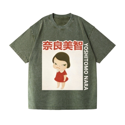 Yoshitomo Nara Vintage Wash Japanese Design T-Shirt