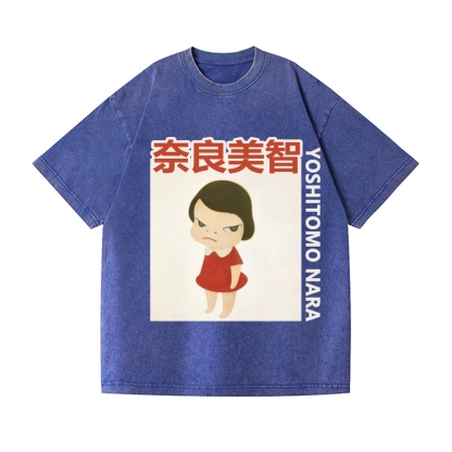 Yoshitomo Nara Vintage Wash Japanese Design T-Shirt