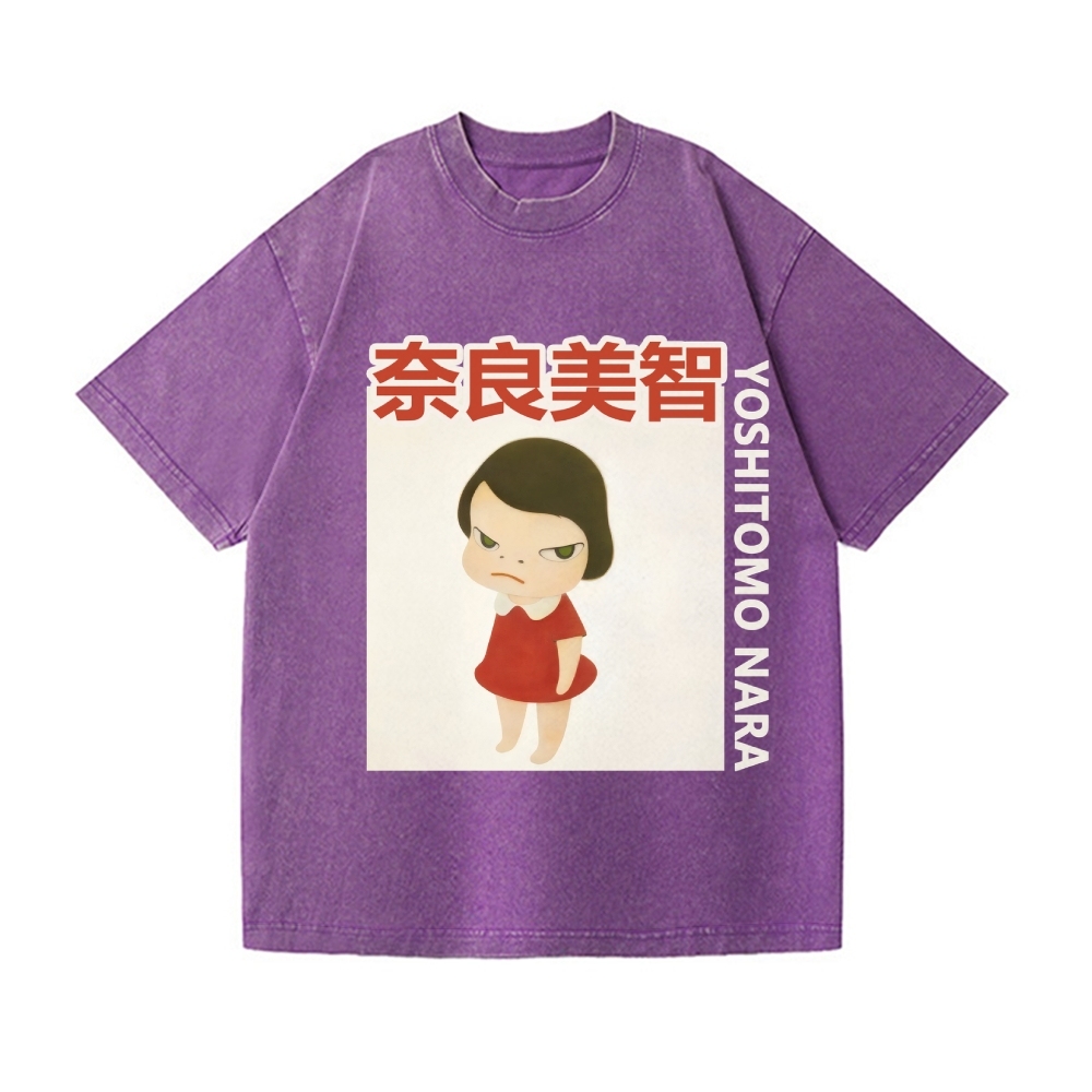 Yoshitomo Nara Vintage Wash Japanese Design T-Shirt