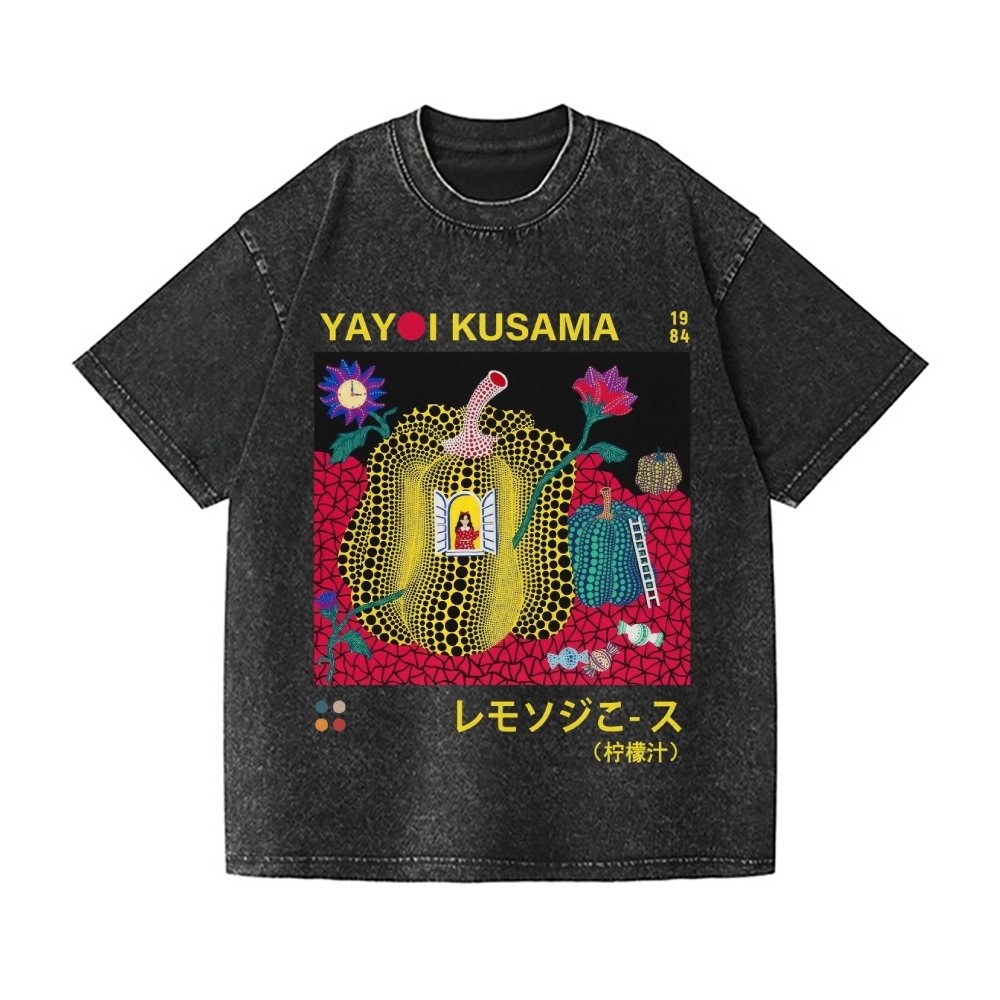 Yayoi Kusama Pumpkins Vintage Wash Japanese Design T-Shirt