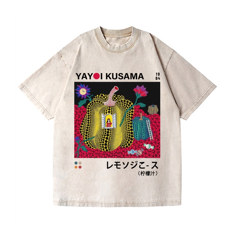 Yayoi Kusama Pumpkins Vintage Wash Japanese Design T-Shirt