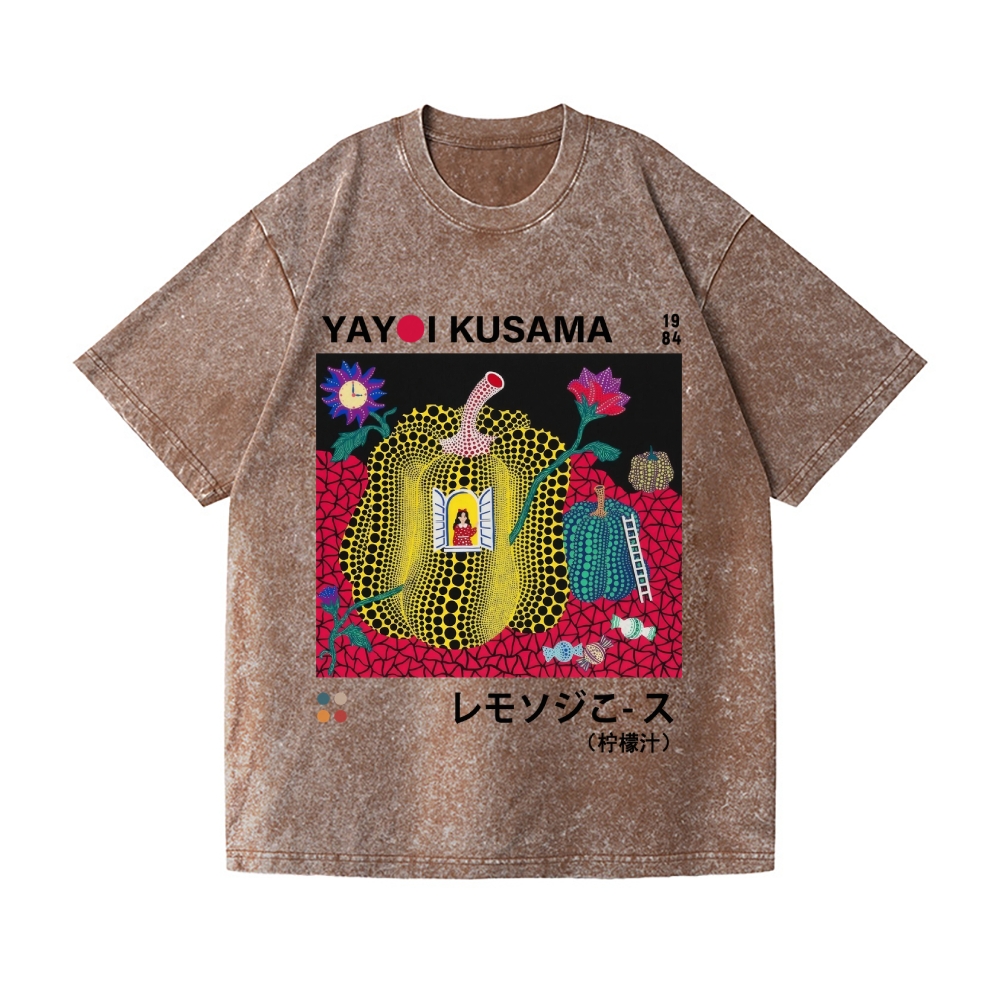 Yayoi Kusama Pumpkins Vintage Wash Japanese Design T-Shirt