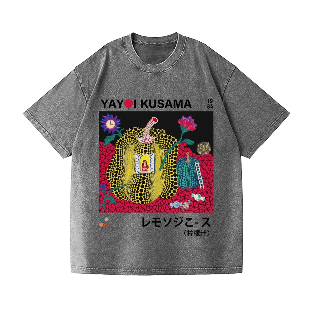 Yayoi Kusama Pumpkins Vintage Wash Japanese Design T-Shirt