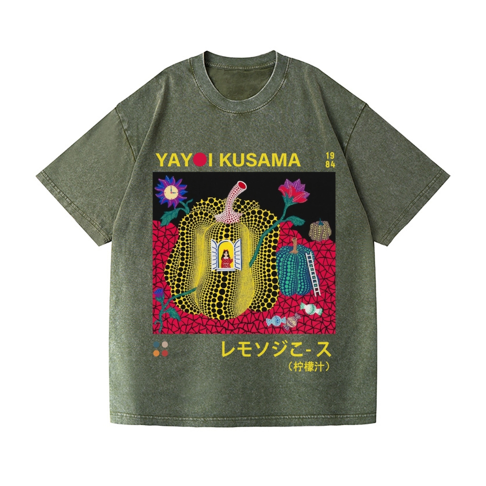 Yayoi Kusama Pumpkins Vintage Wash Japanese Design T-Shirt