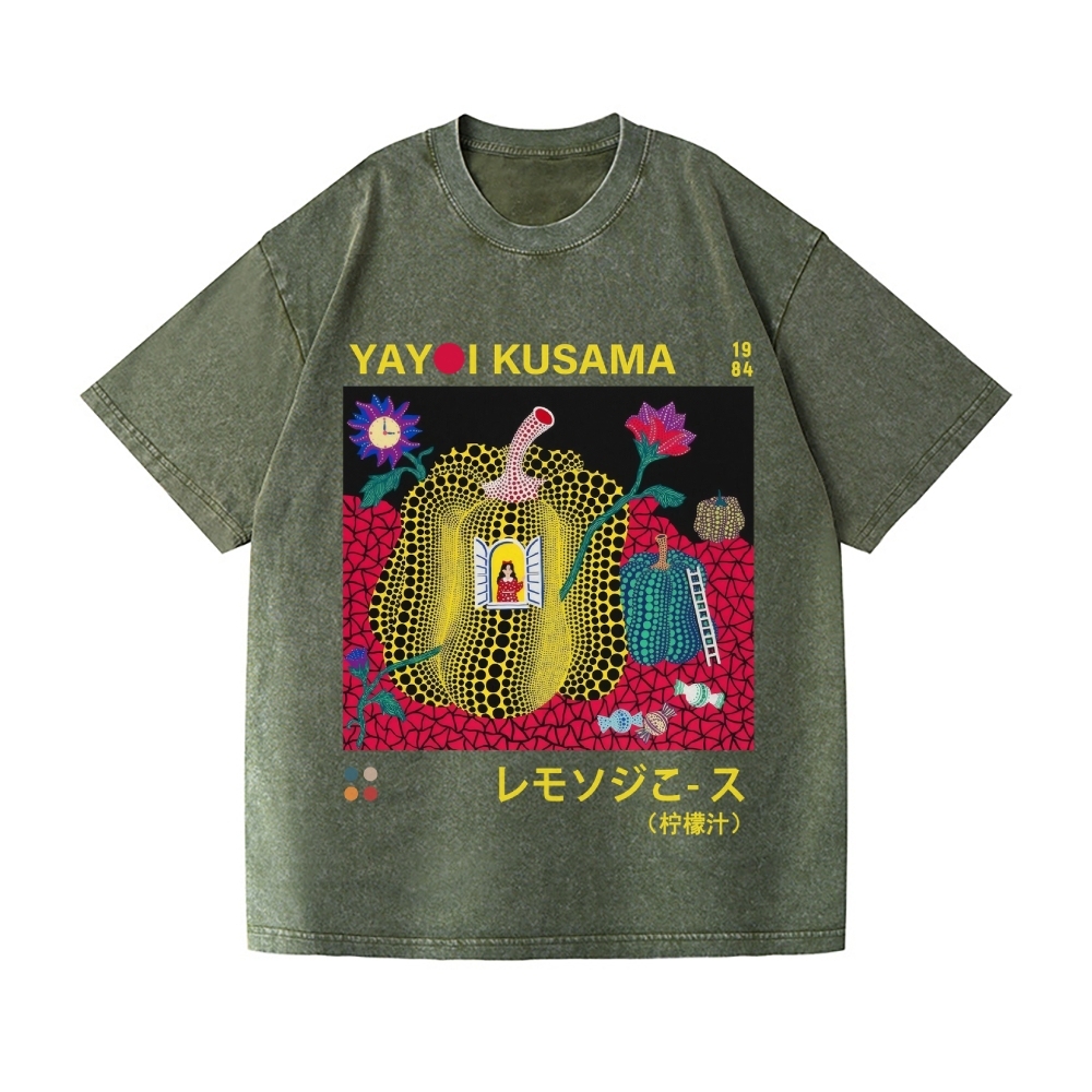 Yayoi Kusama Pumpkins Vintage Wash Japanese Design T-Shirt