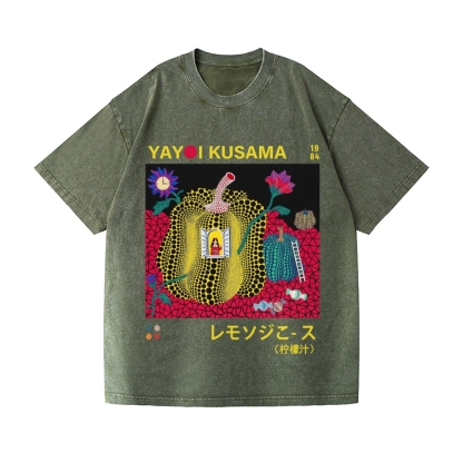 Yayoi Kusama Pumpkins Vintage Wash Japanese Design T-Shirt