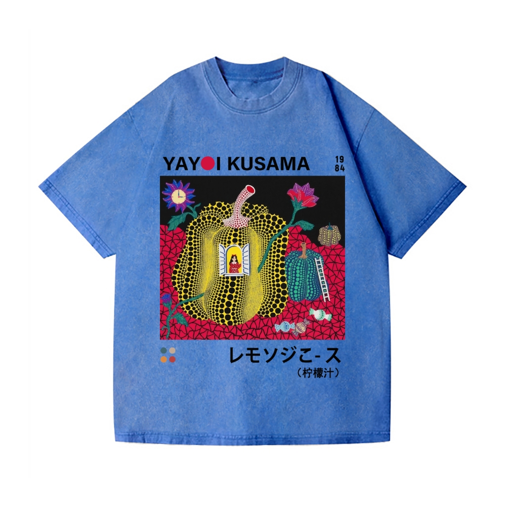 Yayoi Kusama Pumpkins Vintage Wash Japanese Design T-Shirt