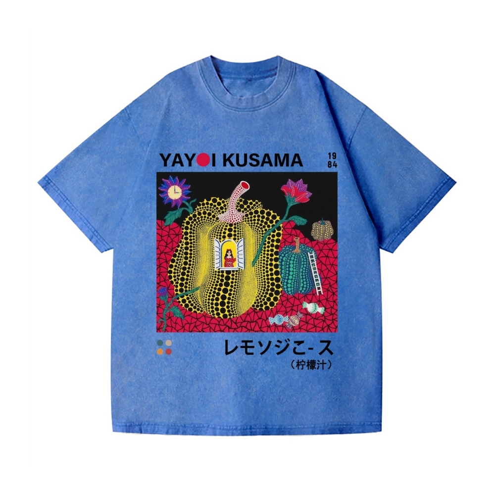 Yayoi Kusama Pumpkins Vintage Wash Japanese Design T-Shirt
