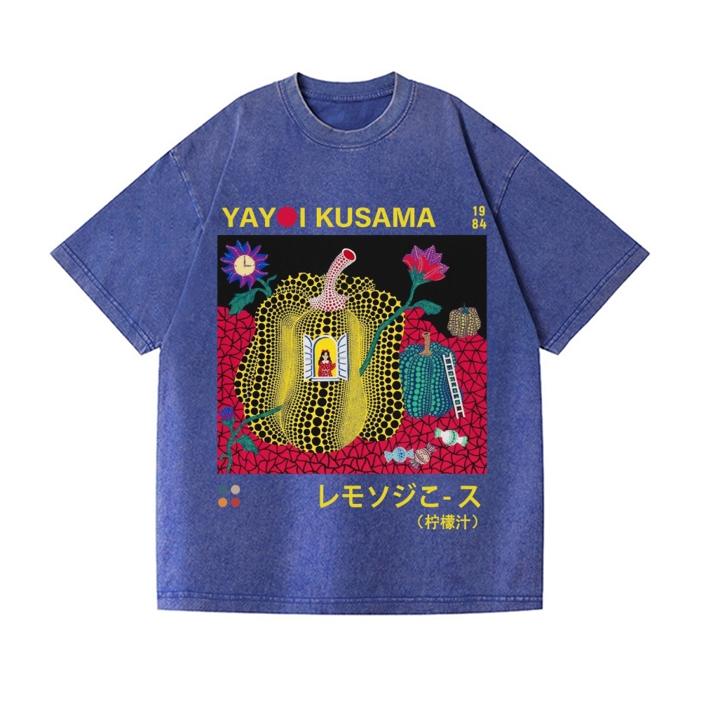 Yayoi Kusama Pumpkins Vintage Wash Japanese Design T-Shirt