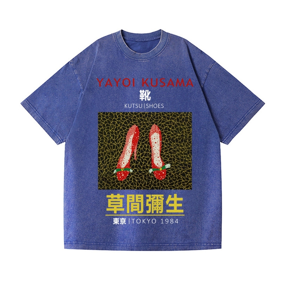 Yayoi Kusama Shoes Vintage Wash Japanese Design T-Shirt