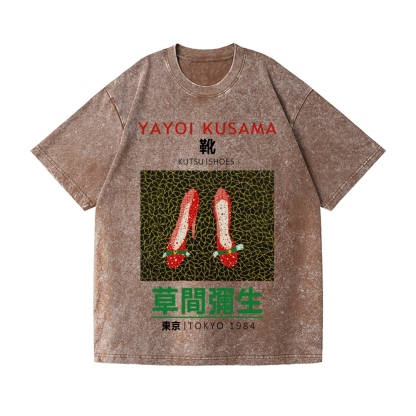 Yayoi Kusama Shoes Vintage Wash Japanese Design T-Shirt