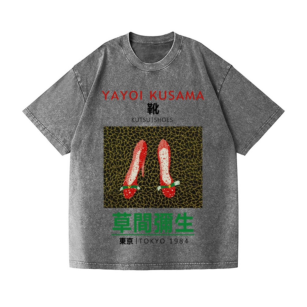 Yayoi Kusama Shoes Vintage Wash Japanese Design T-Shirt