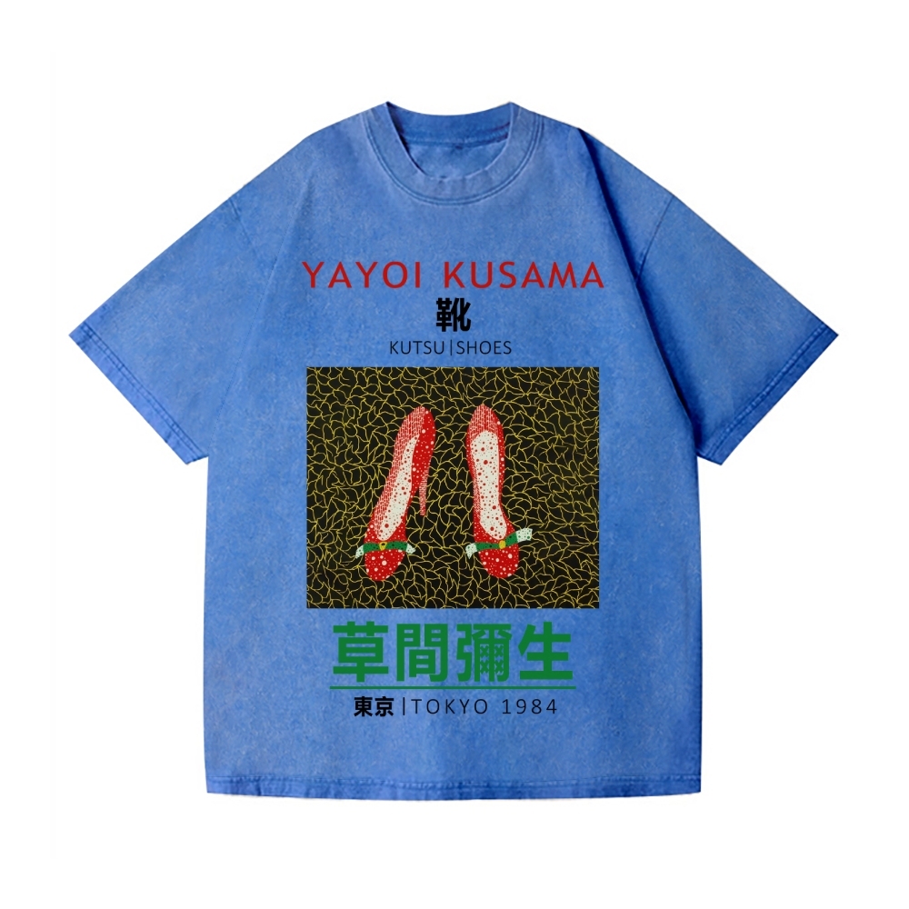 Yayoi Kusama Shoes Vintage Wash Japanese Design T-Shirt