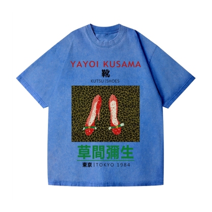 Yayoi Kusama Shoes Vintage Wash Japanese Design T-Shirt