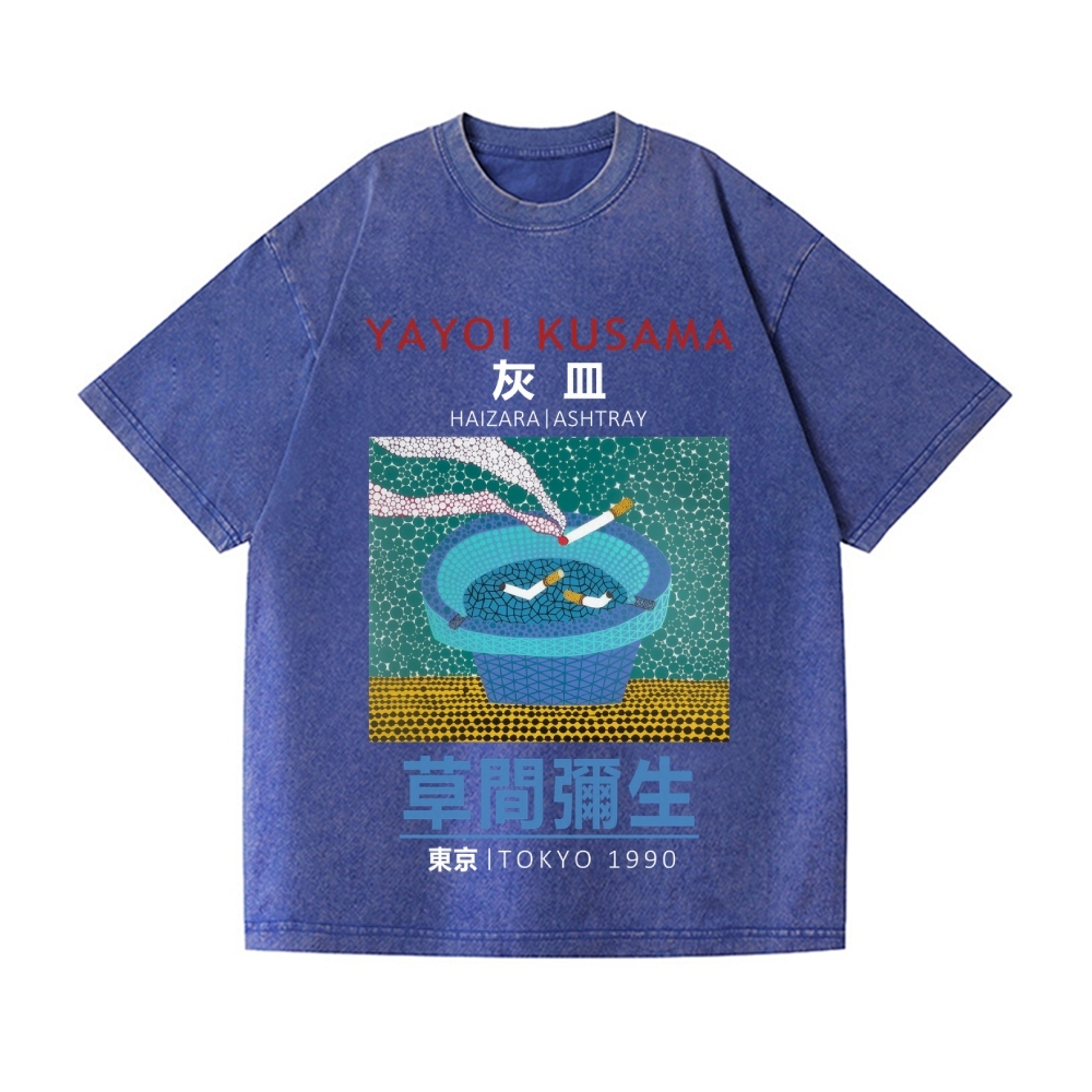 Yayoi Kusama Dots Ashtray Vintage Wash Japanese Design T-Shirt
