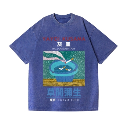 Yayoi Kusama Dots Ashtray Vintage Wash Japanese Design T-Shirt