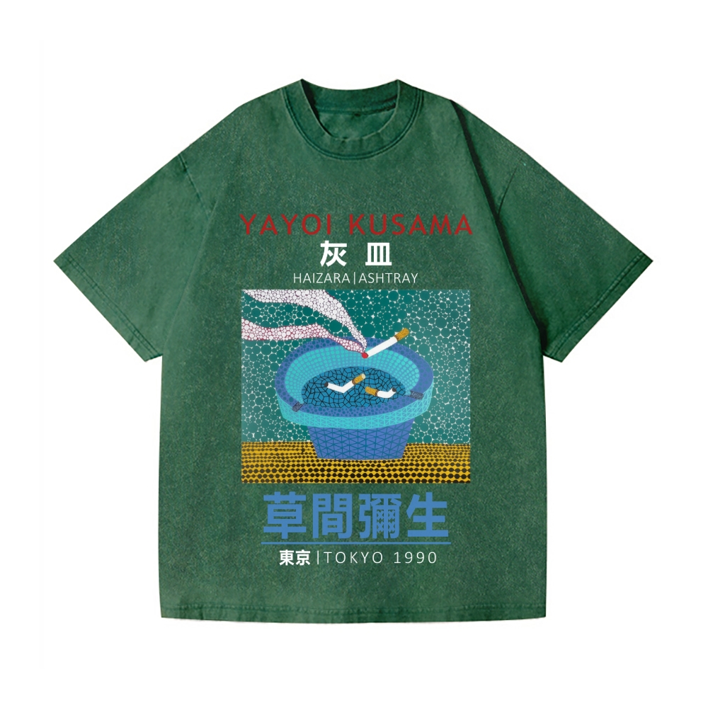Yayoi Kusama Dots Ashtray Vintage Wash Japanese Design T-Shirt