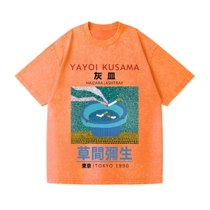 Yayoi Kusama Dots Ashtray Vintage Wash Japanese Design T-Shirt