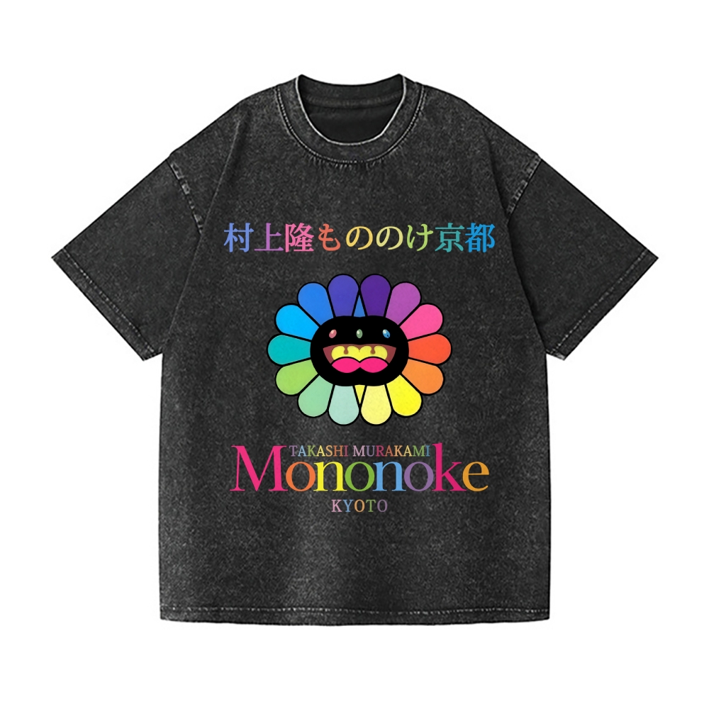 Mononoke Sunflower Vintage Wash Japanese Design T-Shirt
