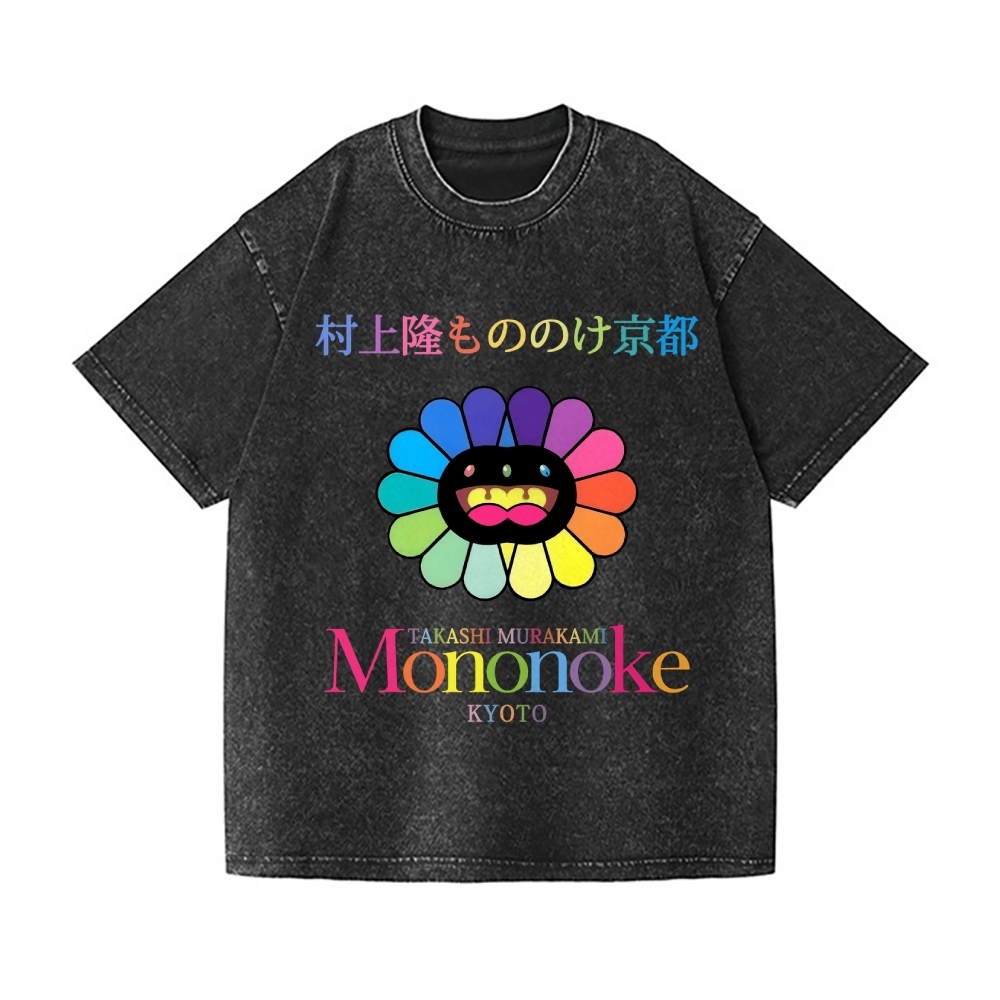 Mononoke Sunflower Vintage Wash Japanese Design T-Shirt
