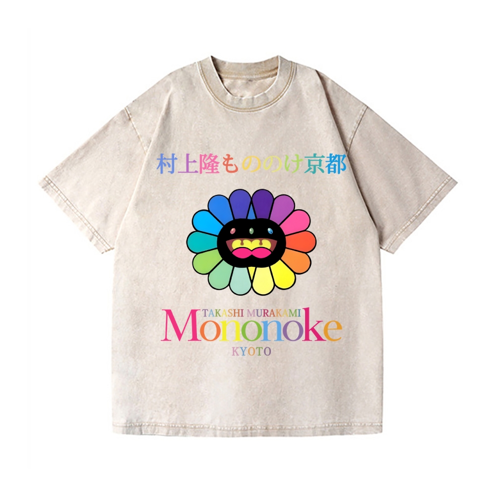 Mononoke Sunflower Vintage Wash Japanese Design T-Shirt