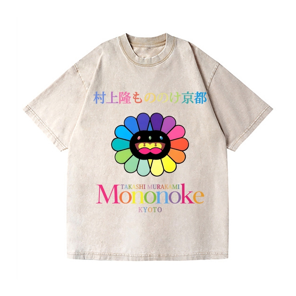 Mononoke Sunflower Vintage Wash Japanese Design T-Shirt