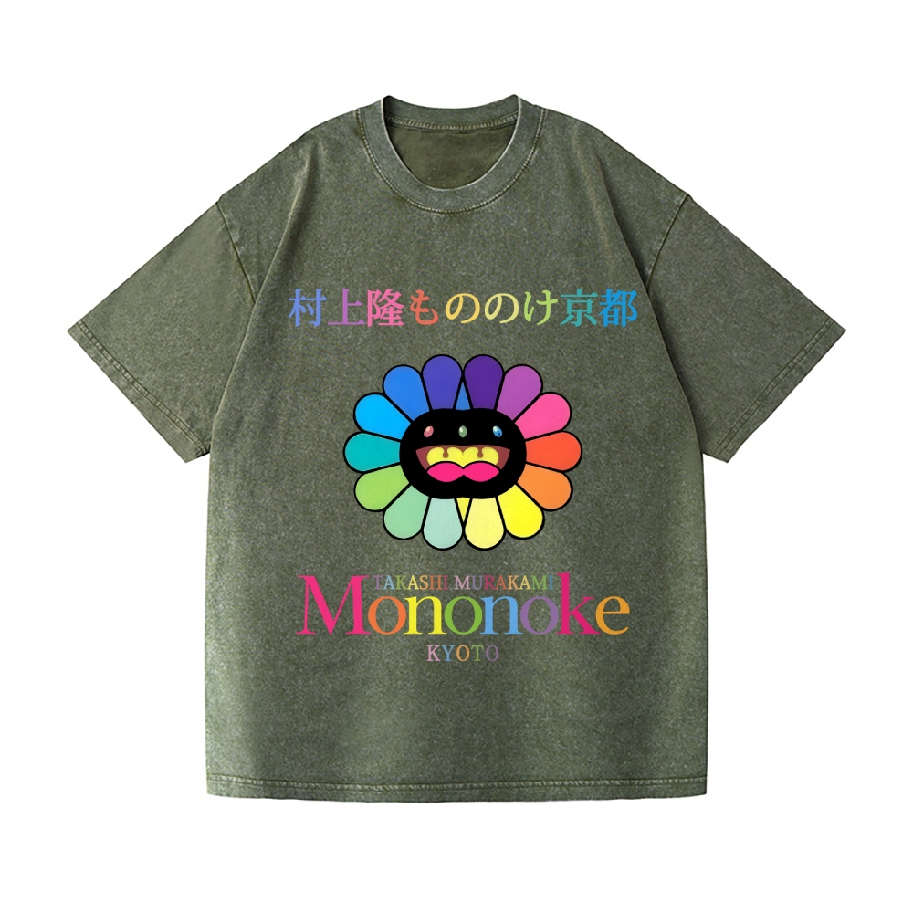 Mononoke Sunflower Vintage Wash Japanese Design T-Shirt
