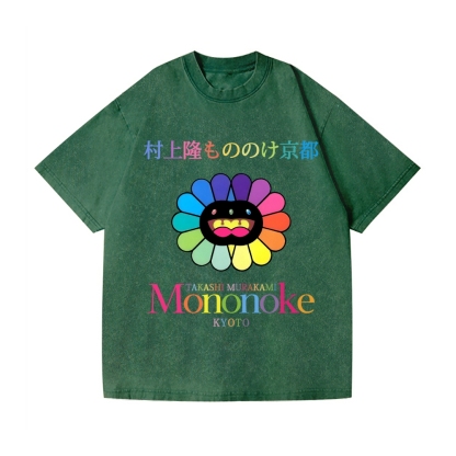 Mononoke Sunflower Vintage Wash Japanese Design T-Shirt